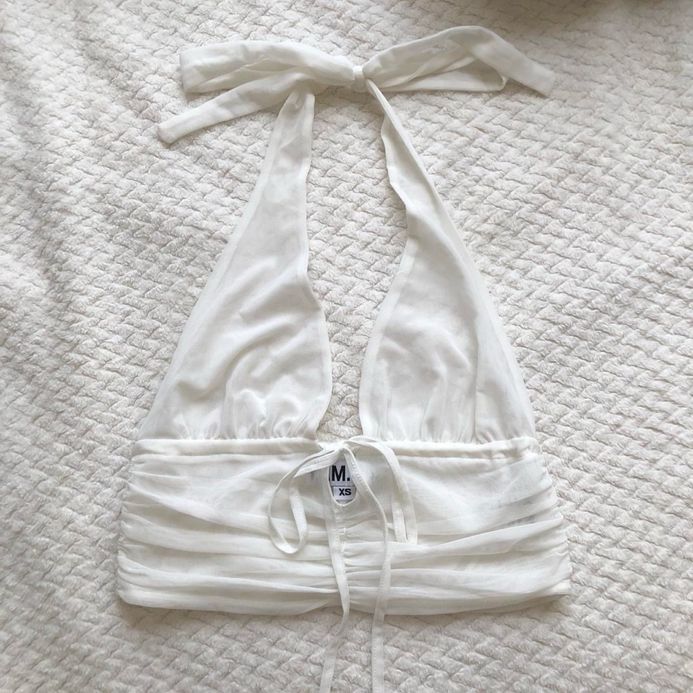 I.AM.GIA Cream Halter Top